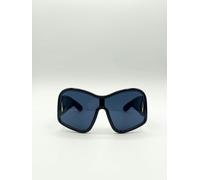 SVNX Square Oversized Mask Sunglasses in Black - Black - One Size