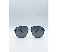 SVNX Square Sunglasses In Black - Black