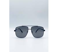 Svnx Square Sunglasses In Black Black One Size