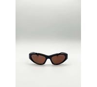 Svnx Star Racer Sunglasses In Black Black