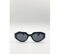 SVNX Structured angular frame cat eye sunglasses - Black - One Size