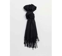 SVNX Tassel Black Blanket Scarf - Black