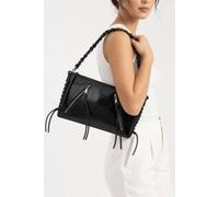 Svnx Tassel Shoulder Bag With Chain Strap In Black Black