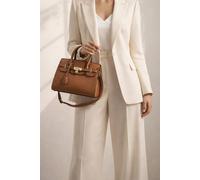 Svnx Top Handle Satchel Handbag In Brown Brown