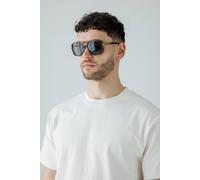 Svnx Tortoiseshell Navigator Sunglasses With Green Lenses In Brown Brown One Size