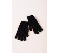 Svnx Touch Screen Cable Knit Gloves - Fleece Lined In Black Black