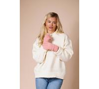 Svnx Touch Screen Cable Knit Gloves - Fleece Lined In Pink Pink One Size