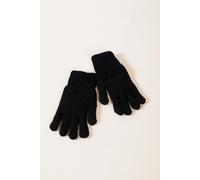 SVNX Touch Screen Cable Knit Gloves In Black - Black - One Size
