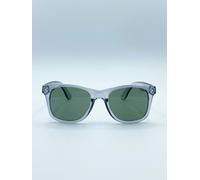 SVNX Translucent Grey Wayfarer with Khaki Lenses - Grey - One Size