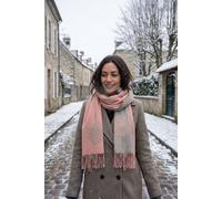Svnx Tree Print Cashmere Blend Scarf With Tassels In Pink Pink