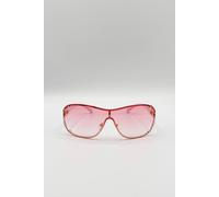 Svnx Vintage Rose Wrap Around Sunglasses In Pink Pink