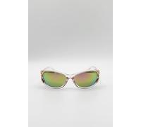 SVNX Vintage Wrap Around With Butterfly Detail Sunglasses in Pink Multi - Pink - One Szie