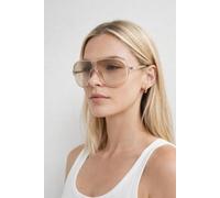 Svnx Wave Mask Sunglasses In Champagne In Natural Natural