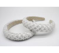 SVNX White Pearl Lattice Style Headband - One Size
