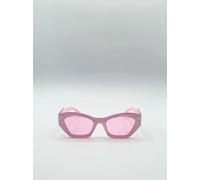 SVNX Women's Angular Cat-Eye Sunglasses in Pink