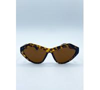 SVNX Women's Angular Sunglasses in Tortoiseshell in Brown