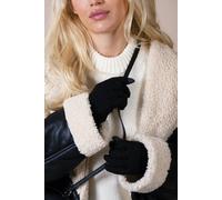 SVNX Women's Basic Touch Screen Knitted Gloves in Black SVNX Black One Size