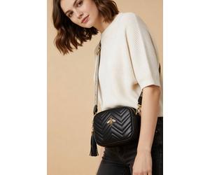 SVNX Women's Bee Embellished Camera Bag in Black