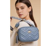 SVNX Women's Bee Embellished Camera Bag in Blue