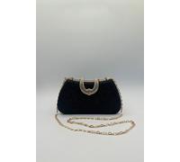 SVNX Women's Black Shimmer Clutch Bag SVNX Black One Size