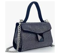 SVNX Women's Black Suede Rhinestone Grab Bag SVNX Black One Size