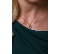 SVNX Women's Blush Clover Crystal Pendant Necklace - Gift Boxed in Gold