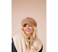 SVNX Women's Borg Baker Boy Hat In Light Brown SVNX Light Brown One Size