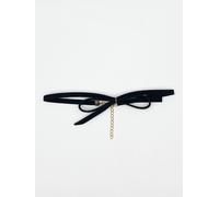 SVNX Women's Bow Faux Suede Choker in Black SVNX Black One Size