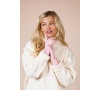 SVNX Women's Bow Knitted Gloves in Pink
