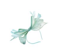 SVNX Women's Bow Shaped Fascinator with Sinamay Curls & Feathers in Blue SVNX Blue One Size