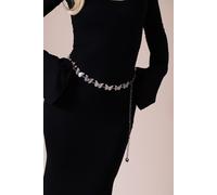 SVNX Women's Butterfly Chain Belt In Silver SVNX Silver One Size