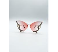 SVNX Women's Butterfly Lens with Crystal Detail in Gradient Pink SVNX Pink One Size