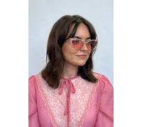 SVNX Women's Cat-Eye Diamante Sunglasses in Pink