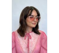 SVNX Women's Cat-Eye Diamante Sunglasses in Pink SVNX Pink One Size