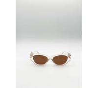 SVNX Women's Cat-Eye Sunglasses with Side Detail in Nude