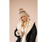 SVNX Women's Chunky Beanie In Beige Multi
