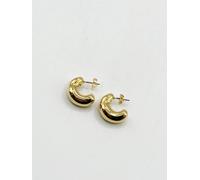 SVNX Women's Chunky Half Hoop Earrings in Gold
