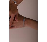 SVNX Women's Clover Diamante Bracelet in Silver