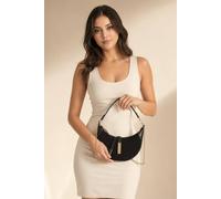 SVNX Women's Crescent Shoulder Bag with Chain Strap - Black SVNX Black One Size