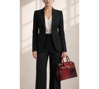 SVNX Women's Croc-Print Handbag in Dark Red