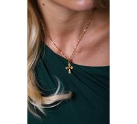 SVNX Women's Cross Pendant Necklace with Gift Box in Gold