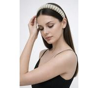 SVNX Women's Crystal Gems & Mini Pearls Headband in White SVNX White One Size