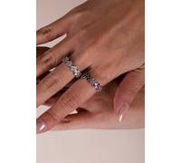 SVNX Women's Diamante Clover Ring