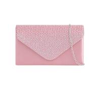 SVNX Women's Diamonte Clutch Bag in Pink SVNX Pink One Size