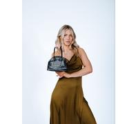 SVNX Women's Dual Handle Croc Grab Bag in Black SVNX Black One Size