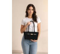 SVNX Women's Faux Suede Top-Handle Shoulder Bag - Black SVNX Black One Size