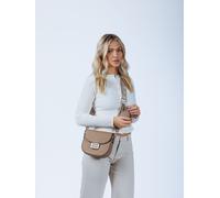 SVNX Women's Flap-Over Crossbody with Coin Pouch in Beige SVNX Beige One Size