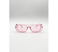 SVNX Women's Flat Top Oval Sunglasses in Pale Pink