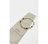 SVNX Women's Floral Crystal Gold Bracelet