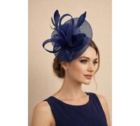SVNX Women's Floral Fascinator with A Wide Base in Navy SVNX Navy One Size